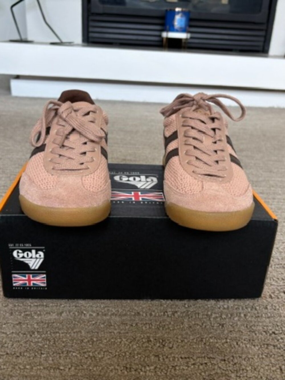 Gola Women's Tornado Zephyr Cameo/Dark Brown Sneakers in Perfect Condition - Picture 3 of 8
